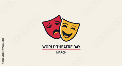 Theatre Masks for World Theatre Day.