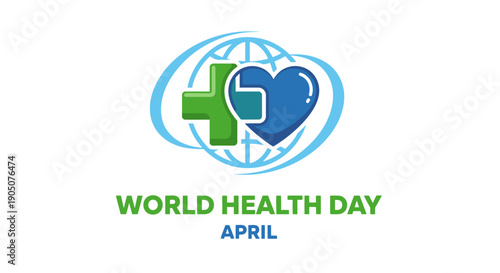 World Health Day Logo Design Elements.