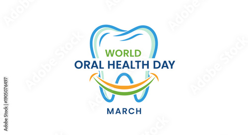 World Oral Health Day Tooth Logo Design.