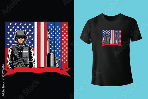 Memorial Day t-shirt design, Patriotic 26th Of May Flag t shirt design, American memorial day t-shirt design, typography design, vector graphic design.
