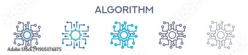Algorithm Icon Set - Crypto Processing And Computational Logic 