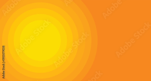Concentric Circles of Warmth: A Gradient of Yellow and Orange Radiating Outward. vector illustration