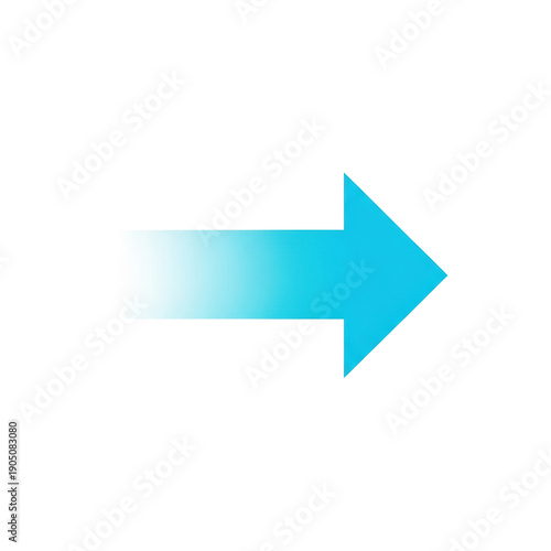 Free Download bold 2d geometric arrow graphic, centered on a transparent background, utilizing a smooth cyan gradient suggesting speed and movement. concept of efficiency and progress - GFXLoad
