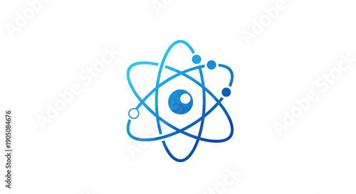 Abstract Atomic Structure with Eye Symbol, Science, Innovation, Vision