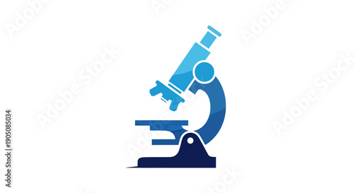 Modern Microscope Icon - Scientific Research and Discovery