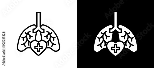 Respiratory Care lineglyph icon