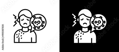 Allergy Reaction lineglyph icon