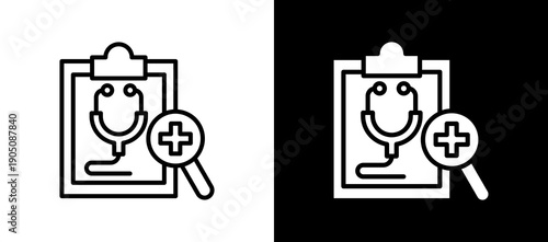 Medical Diagnosis lineglyph icon