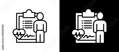 Health Screening lineglyph icon