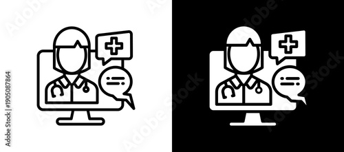Medical Support lineglyph icon