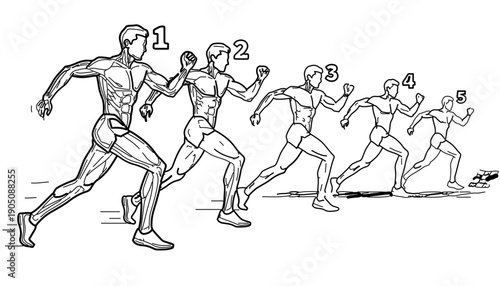 group of people running