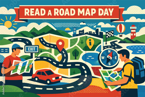 Read A Road Map Day Travel Navigation Learning Design