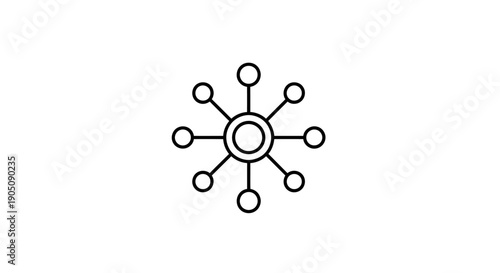 Abstract illustration of a network symbol on white background for design use