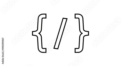 Abstract code symbol depicting development programming and technology