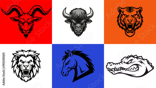 mascot logo bundle for esports teams and online gaming identities