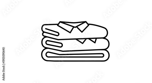 Folded shirts stacked for clean laundry services or fashion concepts