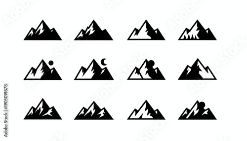 Geometric Mountain Logo Collection