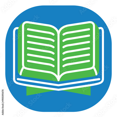 Open Holy Quran Book on Wooden Stand Rekal Icon