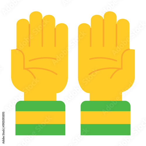 Hands Praying and Making Supplication Gesture with Yellow Skin Tone