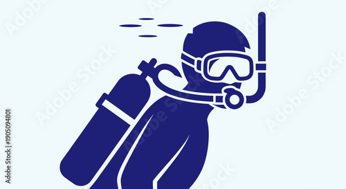 Scuba Diver Icon - Underwater Exploration Symbol