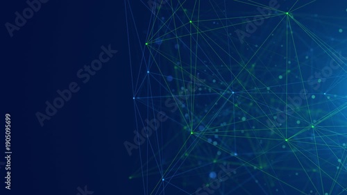 Abstract digital data network, copy space area. 4K seamless loop animation	