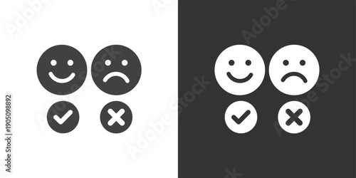 Customer Satisfaction Options icon. Solid glyph series icon
