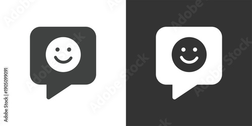 Positive Feedback icon. Solid glyph series icon