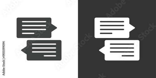 Chat Bubbles icon. Solid glyph series icon