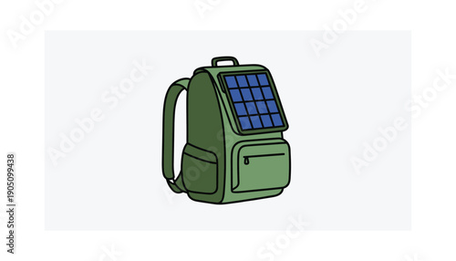 Solar backpack green hiking energy charge