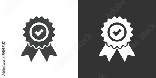 Award Ribbon icon. Solid glyph series icon