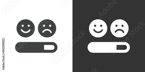 Satisfaction Progress Bar icon. Solid glyph series icon