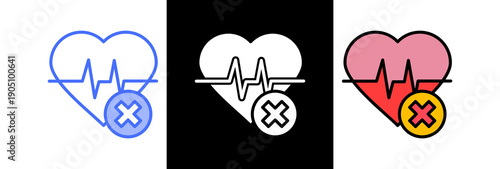 Heart Disease triple icon