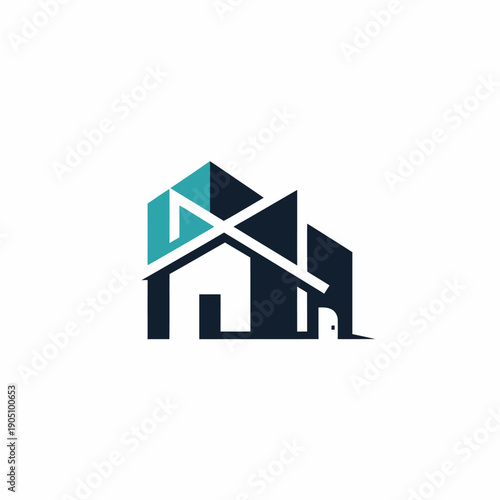 Stylized House Logo Design Element.