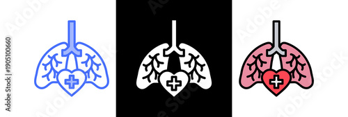 Respiratory Care triple icon