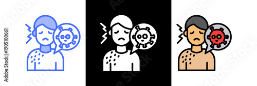 Allergy Reaction triple icon