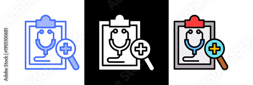 Medical Diagnosis triple icon