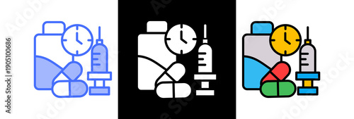 Medication Care triple icon