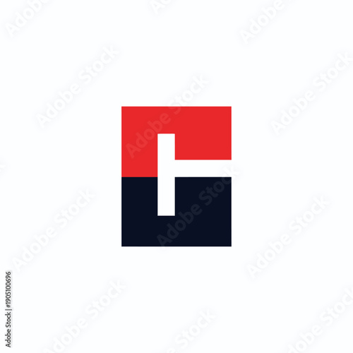 White Letter T Logo Design Element.
