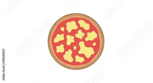 A vibrant vector illustration of a traditional pizza on a white background, celebrating World Pizza Day with iconic cuisine and global food culture.