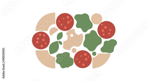 Vector illustration of a traditional pizza on World Pizza Day, a global celebration of iconic cuisine and food history.