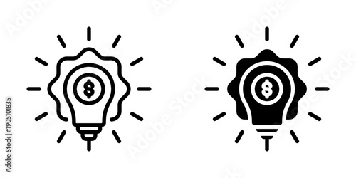 Financial idea icon, element icon for business concept, Design Branding, Print, and Digital Media