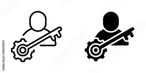 Key skills icon, element icon for business concept, Design Branding, Print, and Digital Media