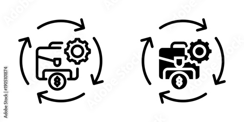 Business cycle icon, element icon for business concept, Design Branding, Print, and Digital Media
