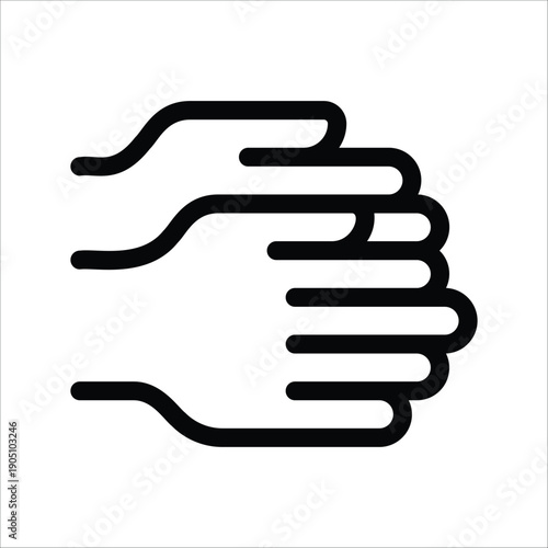 Rinsing Nose Wudu Icon - Ritual Purification Outline