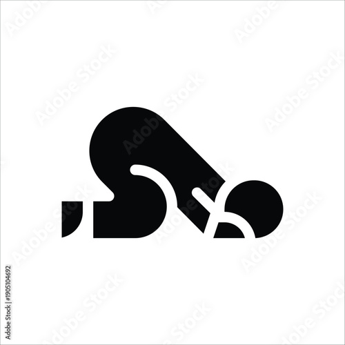Solid Praying Man Icon - Islamic Prostration Sajdah Position