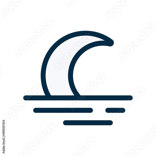 New Moon Icon - Islamic Lunar Calendar Start Symbol