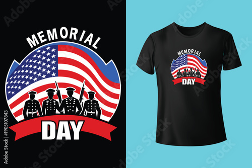 happy memorial day national holiday sticker t shirt vector illustration template design