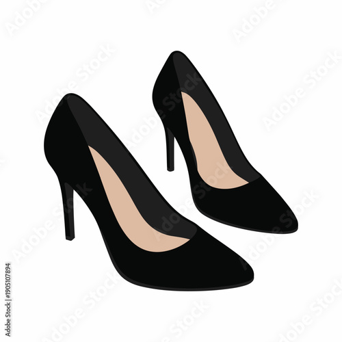 Black heel shoes with beige interior black shoes women's shoes fashion footwear