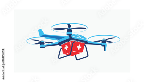 Medical drone delivery first aid transport