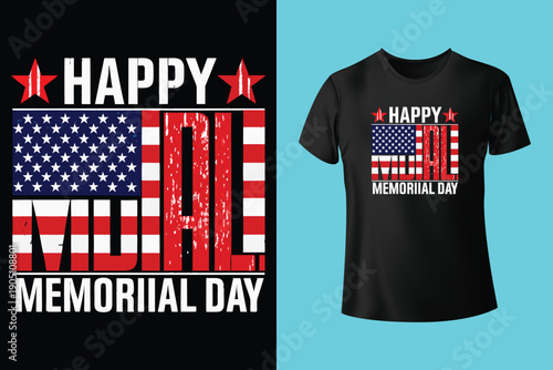 happy memorial day national holiday sticker t shirt vector illustration template design